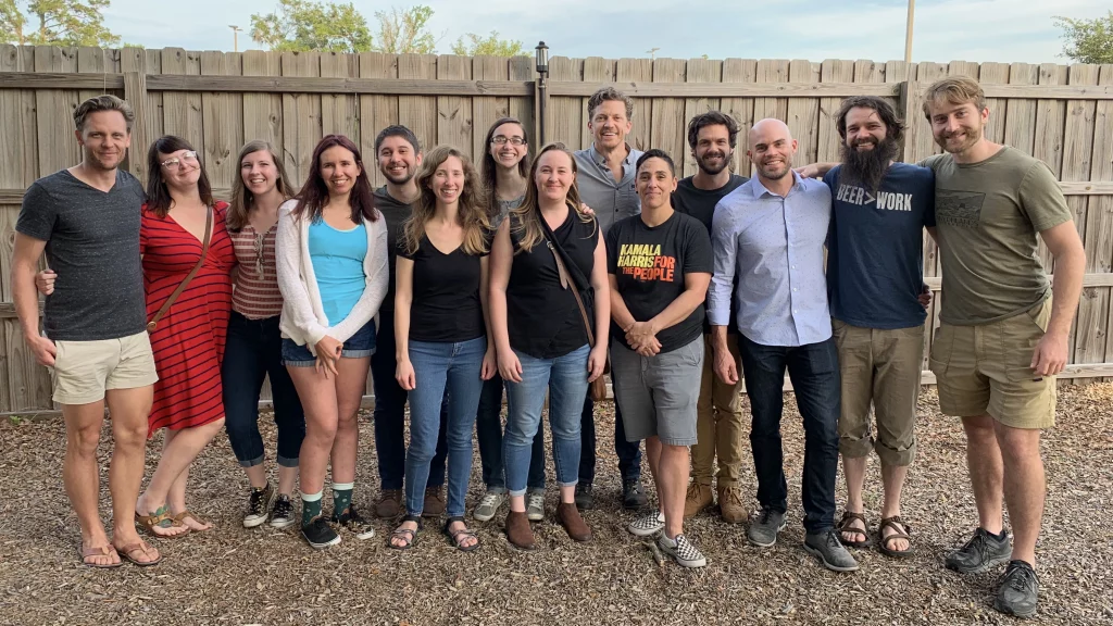 2019 gathering of current and former lab members.